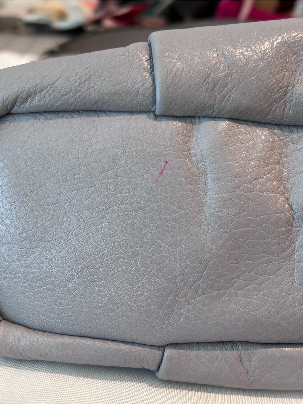 Coach Gray Pebbled Leather Shoulder Bag - Picture 4 of 13
